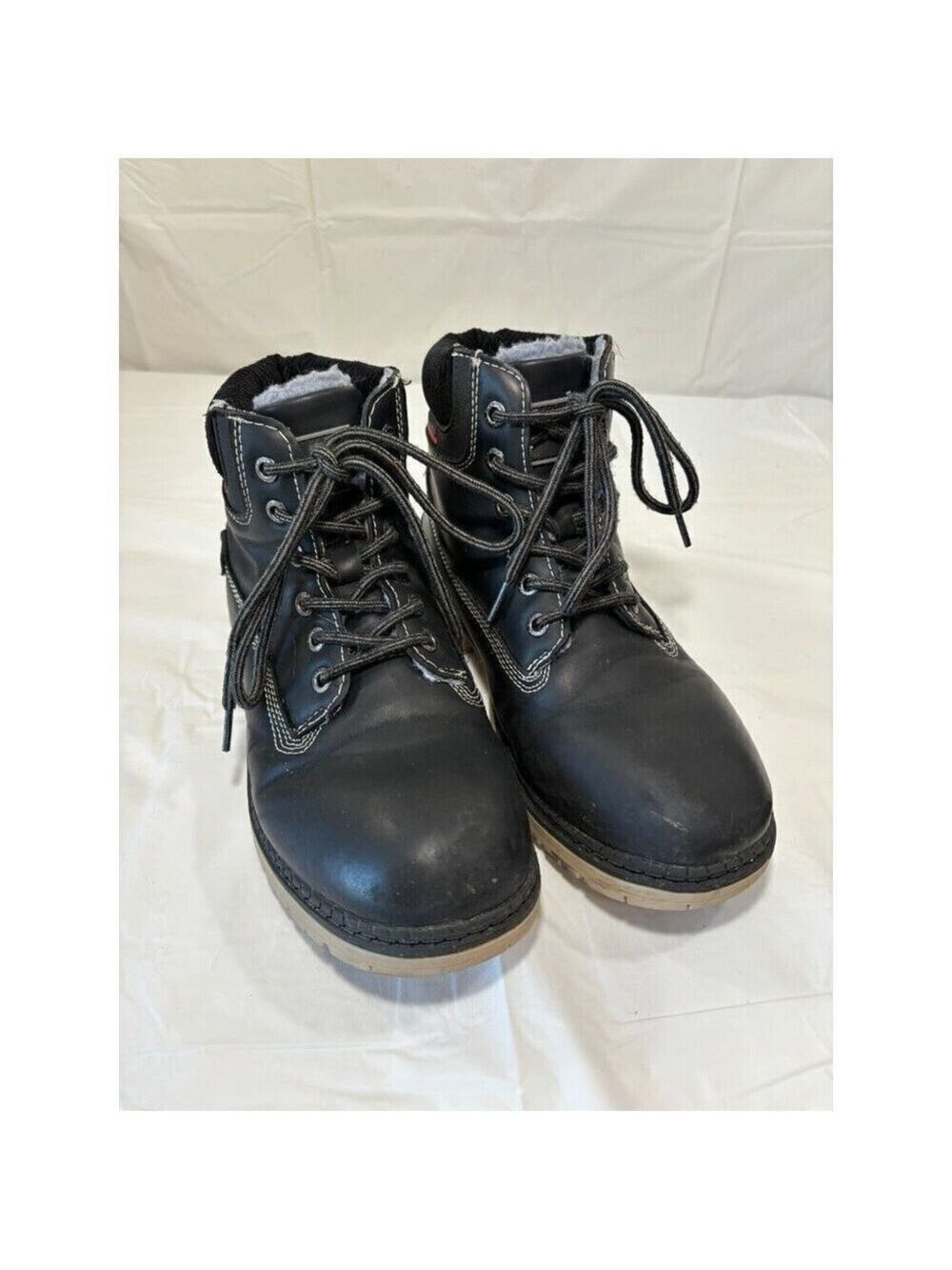Eagsouni Black Faux Leather Boots Size 7